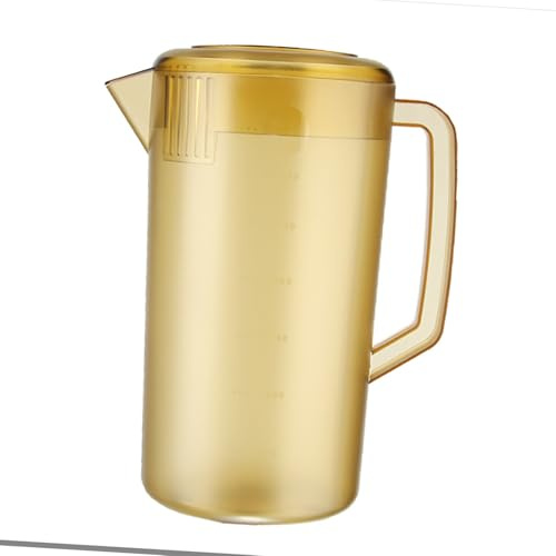 ZJchao Pichet à Eau, Pichet à Eau en Plastique Température Givrée Bouilloire Mélange Boissons Grande capacité Seau à Glace en Plastique avec échelle et Couvercle pour Limonade Boisson thé glacé