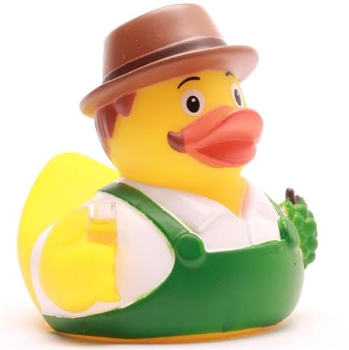 Duckshop I Badeenten Varianten Weinkönigin & Winzer I Quietscheente I Quietscheentchen I Geschenk für Weinfreunde I Präsent Sammler (Badeente Winzer)