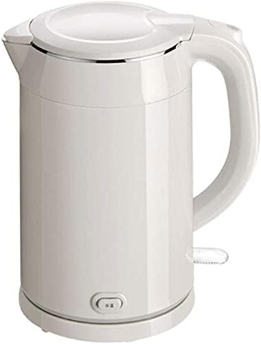 WXJLYZRCXK Bouilloires Bouilloire Électrique Anti-Brûlure Double Couche En Acier Inoxydable, 1,7 L, Beige, Fonctionnement Simple, Avec Voyant Lumineux, Tension Applicable : Bouilloire Multifonction 1