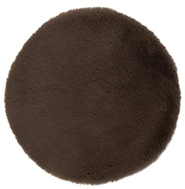 Gözze - Gözze Fellimitat-Stuhlplatte, Sitzkissen, Kunstfell, 100% Polyester, Ø 38 cm - Taupe