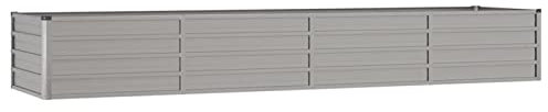 Tidyard Jardinière de Patio Pot de Fleurs Jardinière de Jardin Support pour Plantes Bacs à Fleurs Acier corten Gris 320x80x45 cm