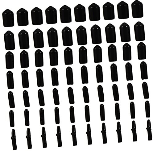 TEHAUX 700pcs Rubber End Caps Thread Protector Flexible Covers for Post Caps Wall Cover