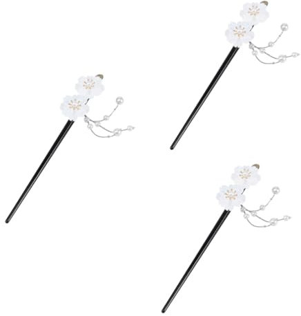 Didiseaon 3 Piezas Palo De Pelo De La Vendimia Accesorios De Novia Palillos Para El Cabello Palos De Pelo Palillos Para El Cabello Palillos Japoneses Clásico Perder Porcelana