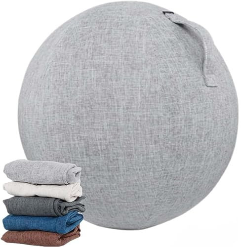 EUXCLXCL Yoga Ball HüLle Leicht Dauerhaft Sitzball Abdeckung 55/65/75cm Gymnastikball Bezug für Sitzball Fitnessball Faltbar Sitzbälle Stoff Bezug für Fitnessball Pilates Yogaball,04,75cm