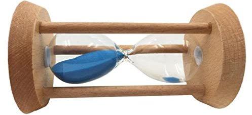 Luzhengyang Reloj de arena con temporizador de arena de 15/20/30 minutos, reloj de arena para el hogar, cocina, juego, deporte, yoga, reloj de arena de madera, amarillo o azul, 5.5 x 3.15 pulgadas