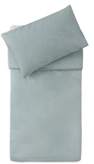 Jollein Kinderbettwäsche - Twinkling, Sea Green - 100x140cm - 100% Baumwolle - Oeko-TEX Zertifiziert - Babybettwäsche mit Kissenbezug - Bettwäsche Set