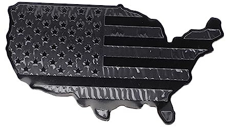 ULTECHNOVO Car Sticker Aluminium Aufkleber Mit Kartenflagge Für Auto Suv Atv Langlebiger Einfacher Installationsaufkleber Zur Fahrzeugdekoration