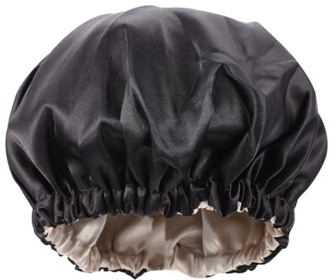 Bonnet de Bain Garçon et Filles en Polyester, Double Couche, Noir