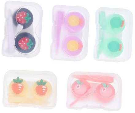 Healeved 5pcs Useful Contacts Lens Holder Lens Case Pp Material Fashion and Practical