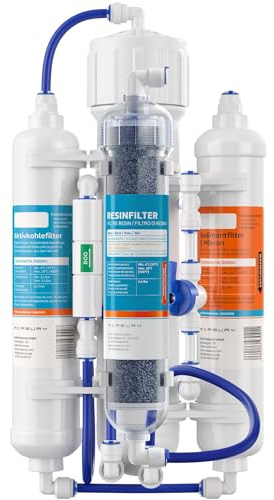 Measury Osmoseanlage Aquarium 380L/Tag + 630 ml RESINFILTER Set - Umkehrosmoseanlage und Reinstwasserfilter
