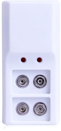 Adaptateur de charge de batterie 9 V à haute efficacité - Base de support de charge - 2 canaux - Pour 1 à 2 piles rechargeables de 9 V