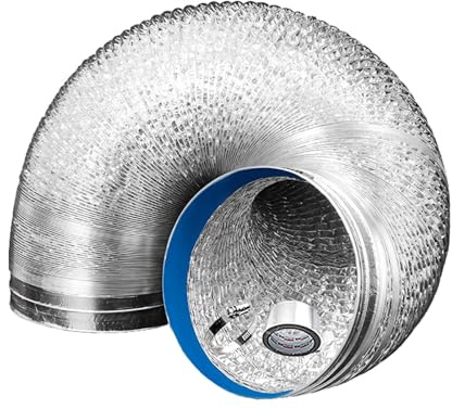 Aluminium Lüftungsschlauch Hält Hohen Temperaturen Stand Trockner Alu-Abluftschlauch Flexible Luftleitungen zur Belüftung, für Klimagerät Wäschetrockner Dunstabzugshaube(2m,200mm)