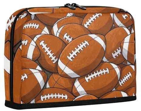 WDdZzyy Federmäppchen mit Cartoon-Sportfußball, großes Fassungsvermögen, multifunktional, Schreibwaren-Tasche für Lehrer, Büro