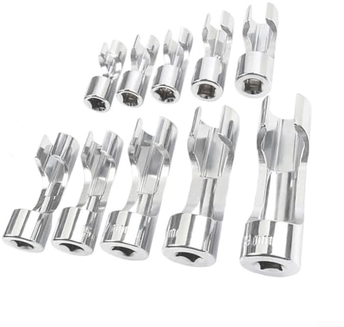 YJDOORPLAY Jeu de clés à douille 10-19 mm en acier au chrome vanadium Outil de réparation automobile avec entraînement de 3/8 pour le retrait de conduite de carburant (10 mm)