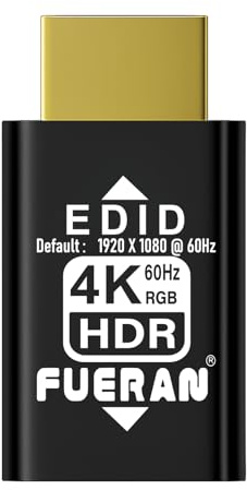 FUERAN HDMI EDID Emulator Adapter (4K-HDR(default-1920X1080@60Hz))