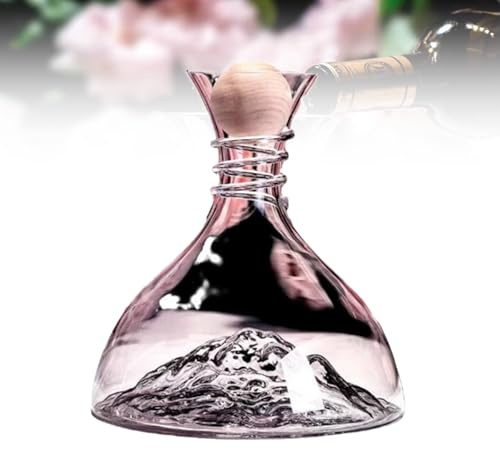 Lussuoso decanter per vino in cristallo senza piombo, design iceberg, elegante aeratore in vetro, caraffa per versare velocemente vino rosso, splendido regalo per gli appassionati di casa