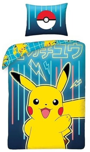 Parure de Lit Pokémon Officielle en Microfibre 140x200 cm + 65x65 cm (B)