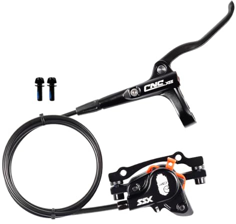 CNCLOL Hydraulische Benbremse Fahrrad,Hydraulik Bremsen Set,Hydraulisch Scheibenbremse Vorne Rechts 800mm, Hinten Links 1450mm,Hydraulische Scheibenbremsen für MTB/BMX/Rennrad/Mountainbike.