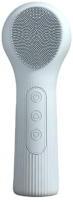 Dubbelsidig ansiktsrengöringsborste, silikon, uppvärmd massage, djuprengöring, 45 °C konstant temperatur (blå)