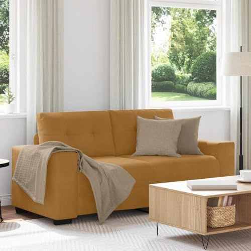Lumanois Zweisitzer-Sofa Braun 180x77x82 cm Samt,25.9kg,4105129