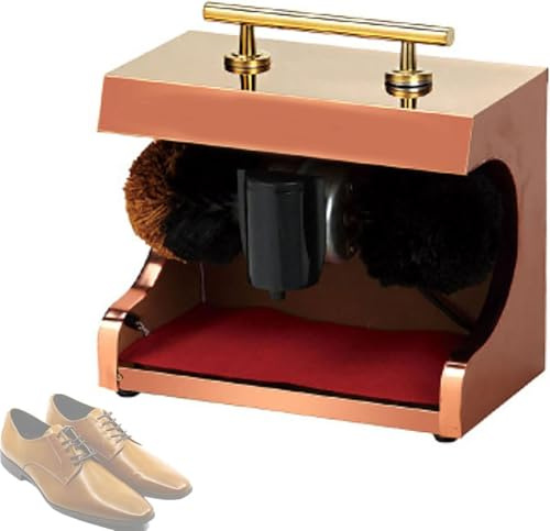 Electric Shoe Polish Machine, Automatic Induction Shoe Shine with Double Spherical Brush for Family, Hotel, Office & Bank - Mechanical Polishing Device