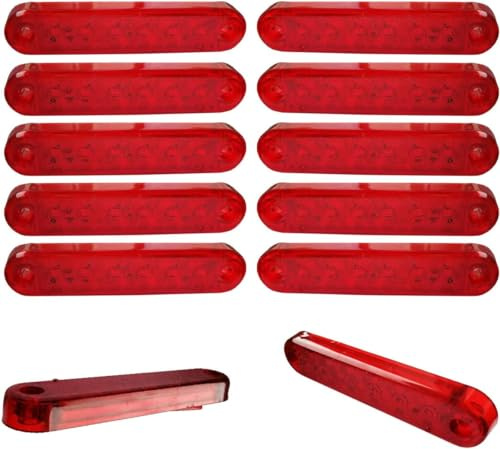 Formplas 10x 6 SMD LED Begrenzungsleuchten Rot 12V 24V Positionsleuchten LKW Anhänger