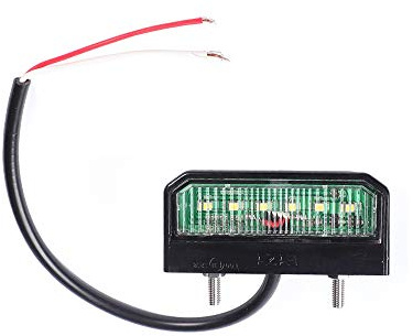 ETUKER Éclairage de plaque d'immatriculation 6 LED lumineux, 12 V/24 V, étanche, économie d'énergie, lampe universelle pour camion, remorque, camping-car, voiture, caravane, bateau