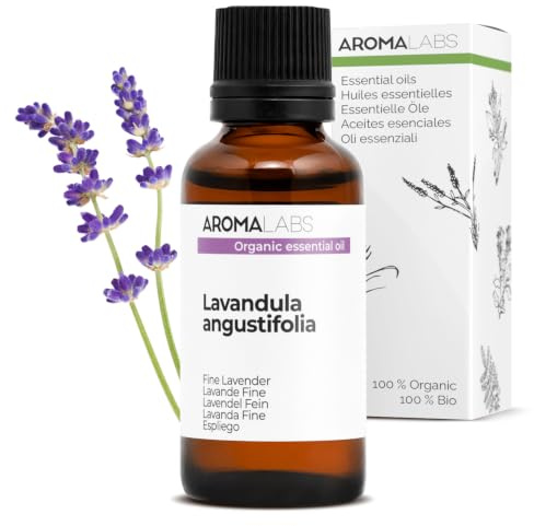 Lavanda Fine BIO (Lavandula angustifolia) - 30 mL - Olio Essenziale Chemiotipizzato e Certificato AB - Aroma Labs - Made in France