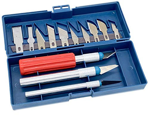 Bastelmesser Skalpell, Bastelset, Präzisionsmesser Skalpellmesser Ersatzklingen, 16 teilig, handwerkliches Hobbymesser Craft Carving