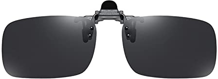FF FRAZALA Non-Polarized Clip On Sunglasses Over Prescription Glasses for Men Women UV Protection Clip-on Shades (Black, 57x36mm)