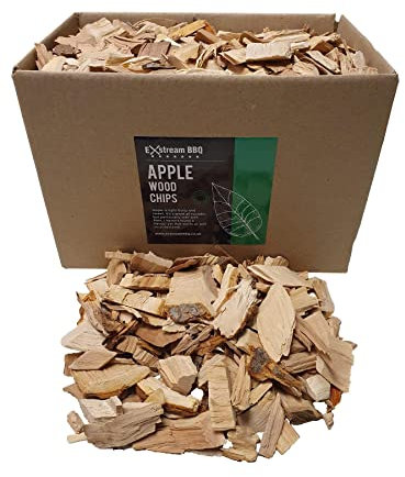 Exstream Trucioli di legno per barbecue e affumicatura *Oltre 16 grandi sapori in 1, 5 e 10 litri * (Apple 5 litri)