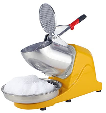 SMSOM Ice Shaver Electric Snow Cone Maker Stainless Steel Shaved Ice Machine 300W 65kg/h Home and Commercial Ice Crushers
