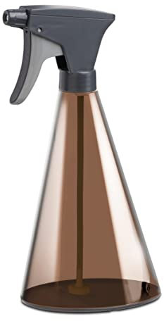 Poetic - Blumensprüher - Aus robustem Kunststoff - Verstellbare Messingdüse - Sichtbarer Wasserstand - Farbe Moka - Fassungsvermögen 0,7 Liter