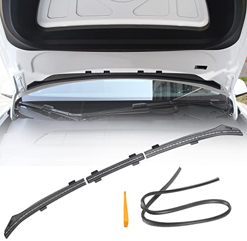 Zubehör Fronthaube Wetterleiste kompatibel mit Tesla Model Y 2020 2021 2022 2023, Gummidichtung Schutzleiste für Vordere Kofferraumhaube (for Model Y)