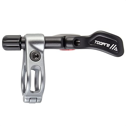 KIEVODE Kit de palanca remota para tija de sillín de bicicleta, control universal ajustable con llave, cable y tapa de extremo para manillar de bicicleta de montaña y carretera de 22,2 mm