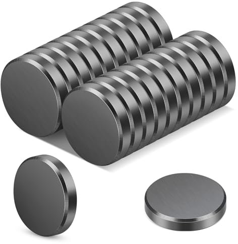 Wukong 25×5mm Magnete Kühlschrank, 20 Stück Starke Magnet Whiteboard, Ferrit Magnete für Magnettafel, Büro, Ausschreibung und Schule