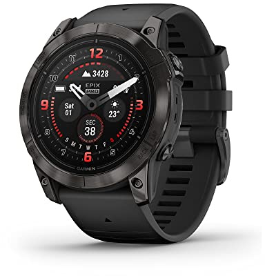 Garmin Epix Pro (Gen 2) Sapphire Edition, 51 mm, smartwatch ad alte prestazioni, tecnologia di allenamento avanzata, torcia integrata, nero (rinnovato)