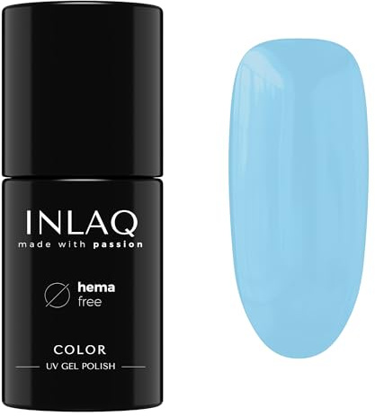 INLAQ® UV Nagellack in Verschiedenen Farben - UV LED Gel Nail Polish - Gellack UV Lack aus der Kollektion Crazy Rainbow 6 ml - Cornflower Color