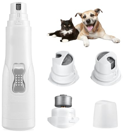 Brifit Hunde-Nagelschleifer Elektrisch, Ultra Leiser Haustier-Nagelschneider, Haustier-Nagelknipser mit Langer Arbeitszeit, Nagelschleifer für Hunde, Katzen, Haustiere und Andere Mittlere & Kleine