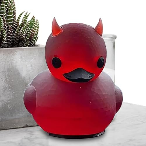 Generisch Devil Duck Armaturenbrett-Dekoration,Devil Duck Auto-Armaturenbrett-Dekoration,Armaturenbrett-Dämonen-Enten-Dekoration | Halloween Devil Desktop-Dekoration, gedruckte Devil Auto-Armatur