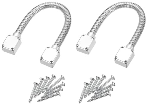 QUARKZMAN 2 pcs Flexible Porte Boucle Fil Protection Gaine Porte Fil Conduit Alimentation Transfert Boucle Armé Câble Protecteur Manchon avec Extrémités 400mm x 14mm