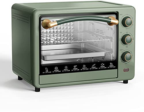 1500W Green Countertop Electric Oven - Efficient 32L Home Multifunctional Convection Oven for Baking Cookware by Home