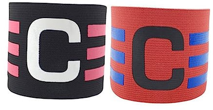 HONMEET Fußball-kapitänsbinde Aus Nylon Langlebig Und Weich Für Mannschaftsführer Bei Fußball Und Anderen Sportarten Schwarz Rot Design