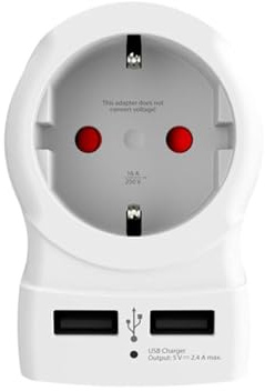 Adaptador Europeo a Reino Unido USB: convierte tu cargador europeo en uno compatible. Ideal para viajes, compacto y fácil de usar. Conectividad garantizada sin complicaciones.
