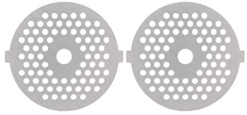 Lame de hachoir à viande électrique 2 pièces, lame de hachoir à viande électrique, disque de broyage en acier inoxydable, trou rond pour broyeur de type 5 B (Couteau à mailles d'ouverture de 3 mm)