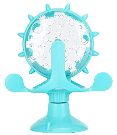 Akozon Moulin à Vent Interactif pour Chat Teaser Léger pour Chat avec Distributeur de Friandises | Jouet Amusant de Moulin à Vent pour Chat pour Engager la Récréation et