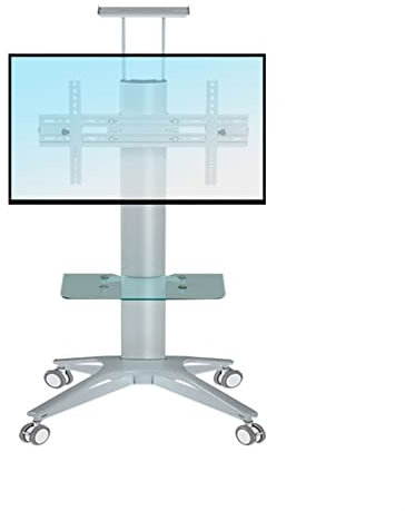 WENWENLEE Meuble TV d'angle Moderne Meuble TV du Sol au Plafond Support TV LCD Mobile Support de Bureau Salle de conférence Support de Chariot d'affichage Robuste ''32/65/70 Pouces Bras Doub