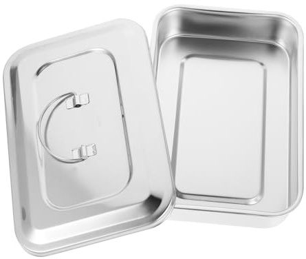 Homoyoyo Plateau INOX Couvercle pour Instruments Chirurgicaux Organisateur Surface Plane pour Étiquettes