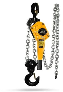 YQCXG Paranco a Catena, Gancio a trazione Manuale, attrezzo di Sollevamento a Leva, Piccolo paranco a Catena Manuale, 3M 0,25 0,5 0,75 1T in Acciaio al Manganese Manuale (0,75 t x 1,5 m)