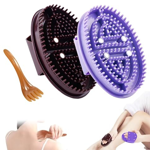 3PCS Meridian Brush Massage Brush - 2026 Professional Heavy-Duty Handheld Body Massager with Massage Comb Set, Magnetic Five Elements Design, Relieve Muscle Fatigue for Full Body Relaxation